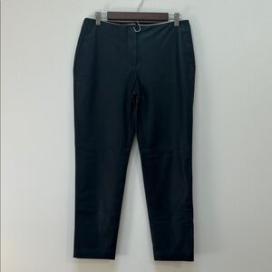 Theory Inzulle 100% Lamb Leather‎ Crop Trouser Pants Black Size 8